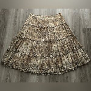 Vintage Made in Canada Lana Lee Elegant Paisley A-Line Skirt